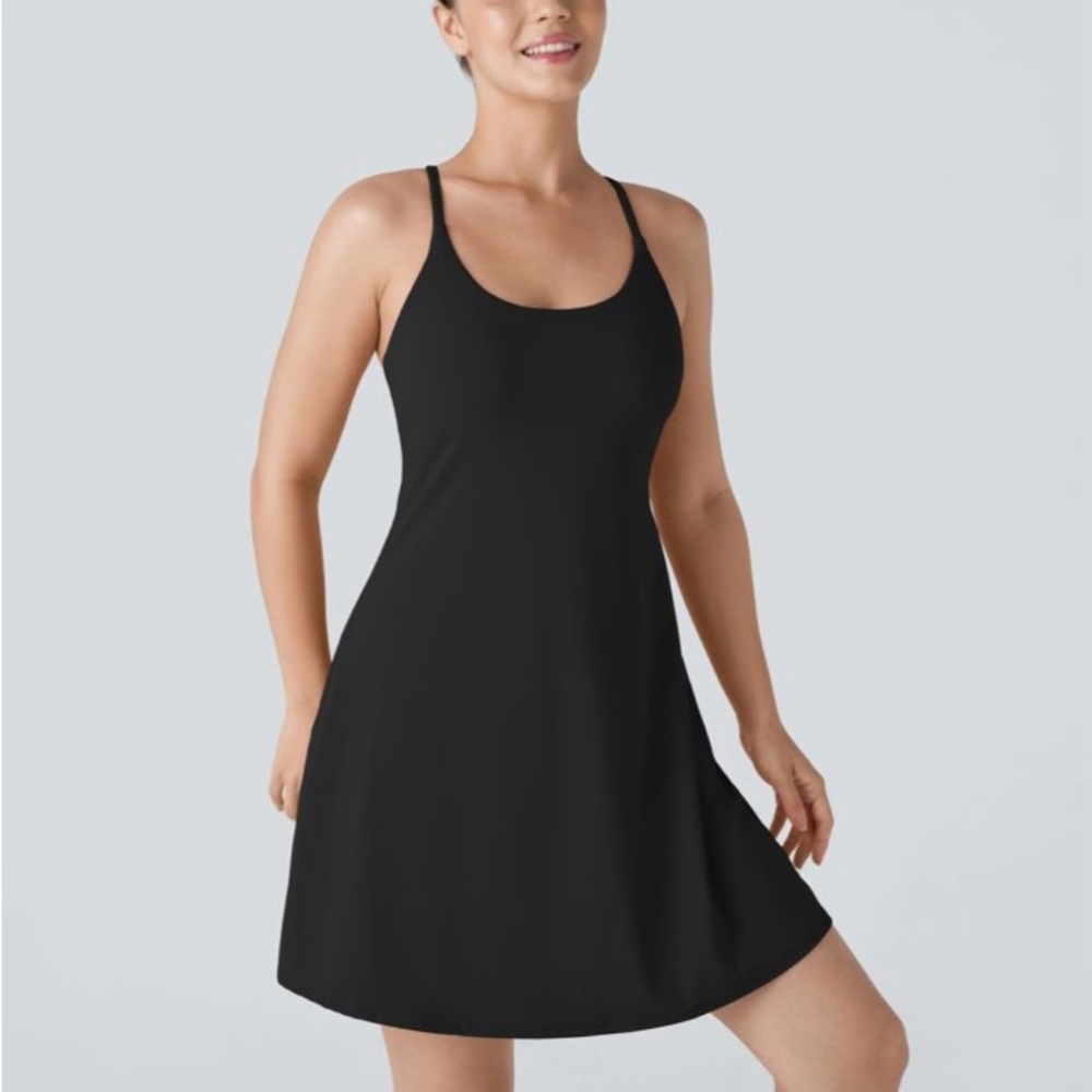 HALARA Women's Black Midi Dress Size L